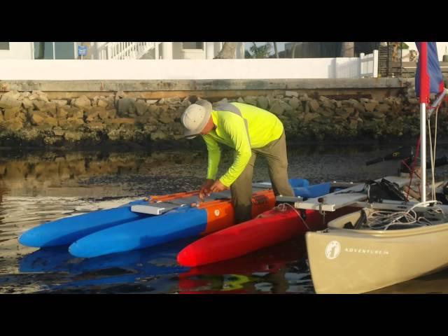 Outrigger sailing canoe kit.