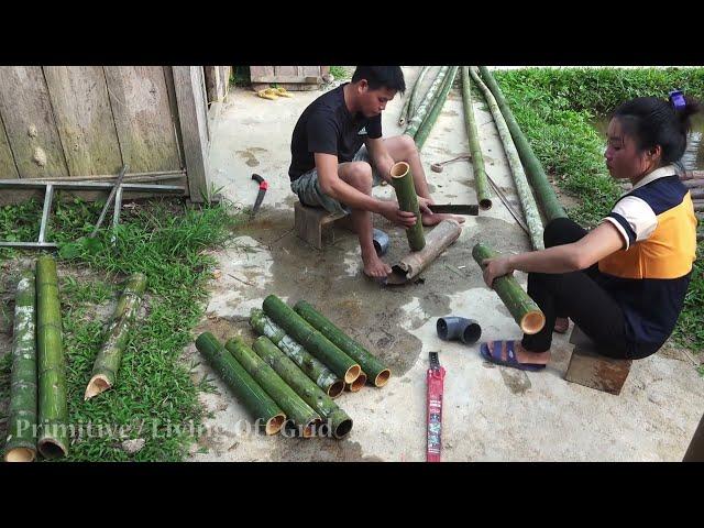 FULL VIDEO: 50 Days Vietnamese Couple Building House - DIY Bamboo, LIVING OFF GRID