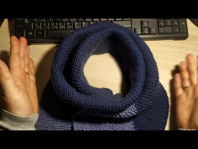 Необычный шарф спицами. Мастер-класс.