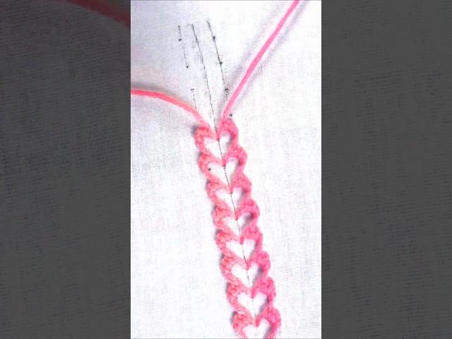 Wow hand embroidery lovely heart borderline design