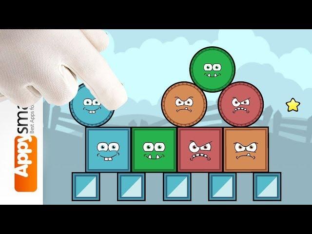 Blocks and Shapes Logic Puzzle Game for school kids walkthrough worlds 1 and 2