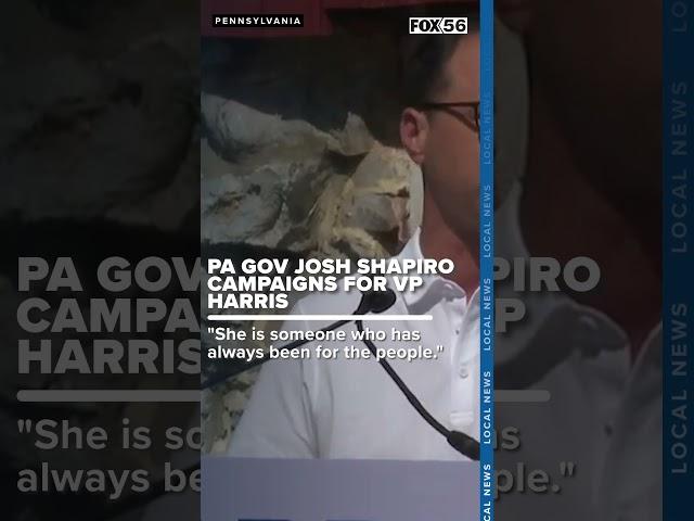 PA Gov. Shapiro campaigning for VP Kamala Harris