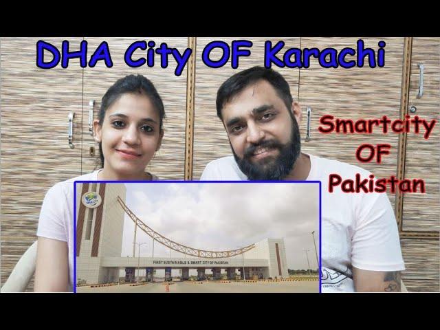 DHA City Karachi Street View react by Indian Couple | Pakistan