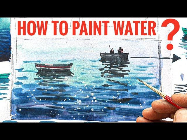 Easy Watercolor Tutorial for Beginners ~ How to paint Water with Watercolor