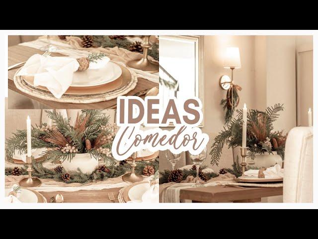 CHRISTMASHow to Decorate your Dining Room in an Easy and Elegant Way / Decoration IDEAS / QUICK ...