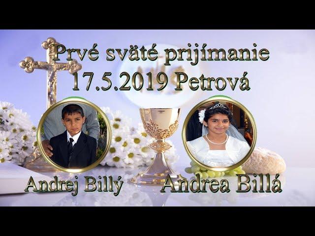 Prvé sväté prijímanie Andrej Bily a Andrea Bilá 17.5.2019 (komplet)