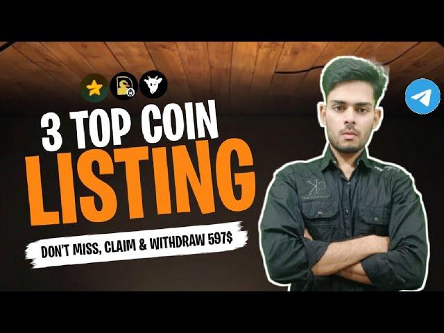 3 Coin Listing | Major Listing | Duckchain Listing | Goats Listing | Price prediction