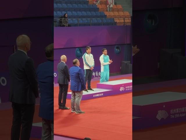 Kurash Medal Ceremoney Asian Games Uzbekistan got Gold, KAZ Silver, AFG & Tipei bronze