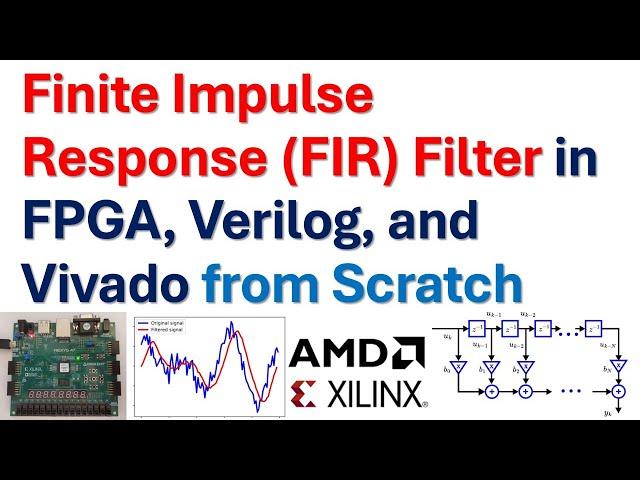 Finite Impulse Response - FIR - Filter Implementation in FPGA, Verilog, and Vivado from Scratch