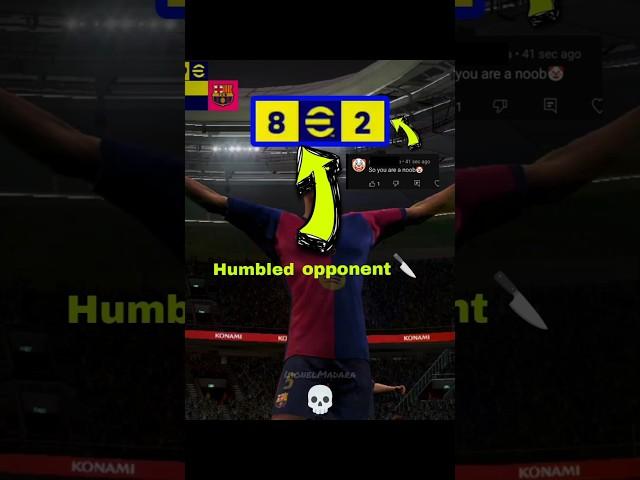 Humbled opponent|(8-2)|efootball 25 #efootball #pes #gaming #neymar #football