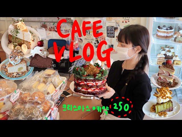 Cafe Vlog | 250 Christmas cake reservations | korean | dessert | cake | Baking | Cake Recipes | asmr