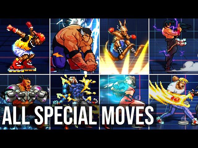 All Characters Special Moves (Original & Alternate Moves) - Streets of Rage 4 - Mr. X Nightmare DLC