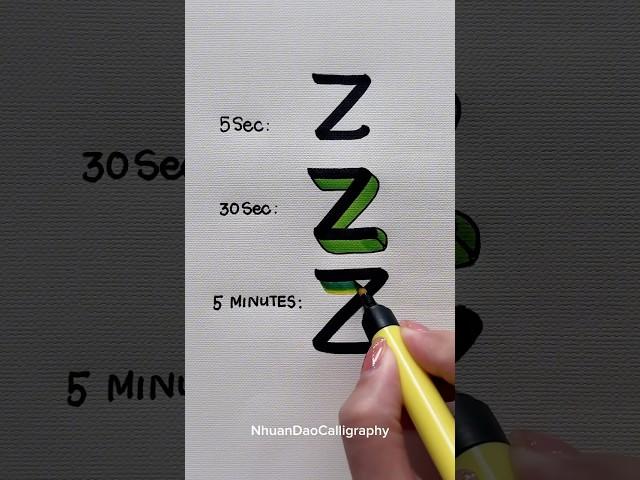 Can you find a word start with “Z”  #nhuandaocalligraphy #lettering #shorts