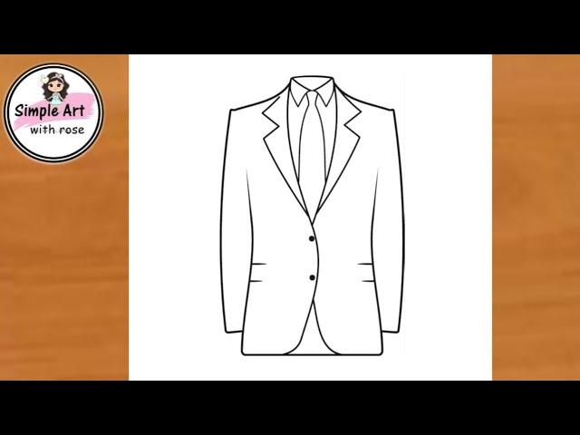 How to draw a coat and suit easy |coat drawing |Fashion illustration |Outfit drawing  pencil drawing