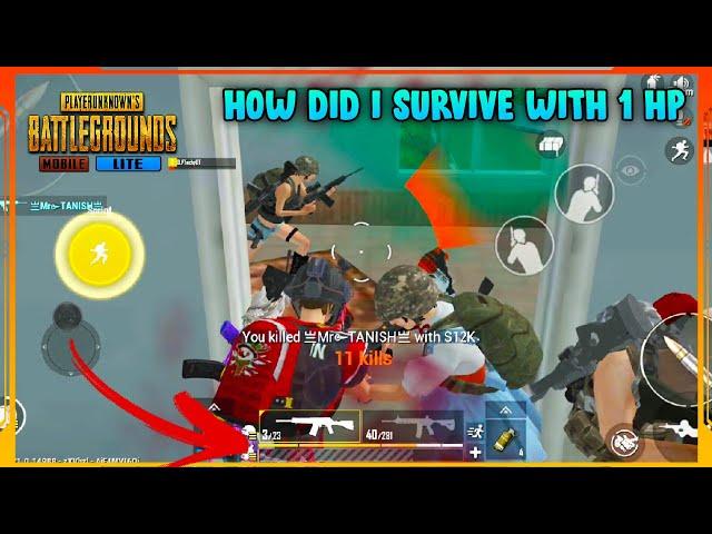 How Did I Survive With 1 HP | PUBG MOBILE LITE INSANE Gameplay