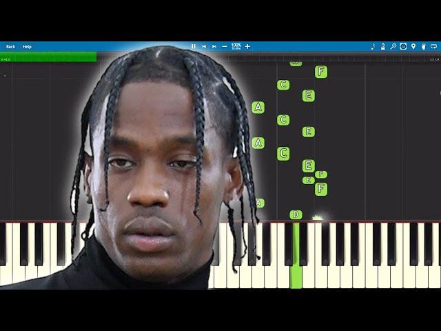 Travis Scott - Highest In The Room - Piano Tutorial