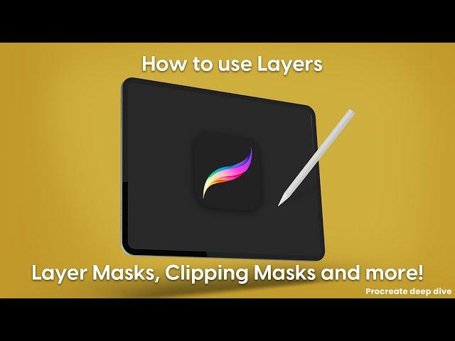 Procreate Tutorial for Beginners - Layer Masks, Clipping Masks, Drawing Assist and More