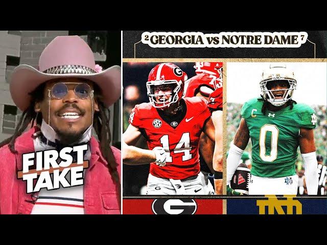 FIRST TAKE | Cam Newton: Georgia will expose Notre Dame NOT deserve in CFP team with easy win