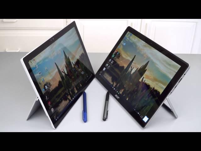 Acer Switch Alpha 12 vs  Microsoft Surface Pro 4 Comparison Smackdown