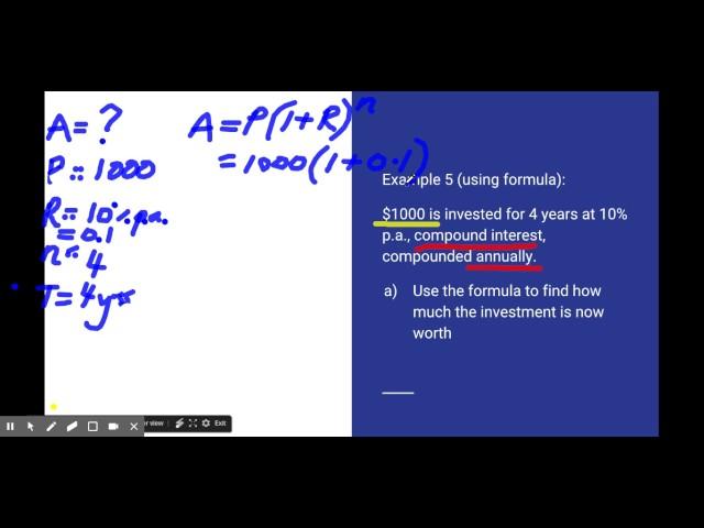 Compound interest WE 5 , by formula