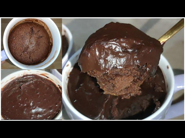 1 Minute Perfect Chocolate Mug Cake in Microwave by Food Rex