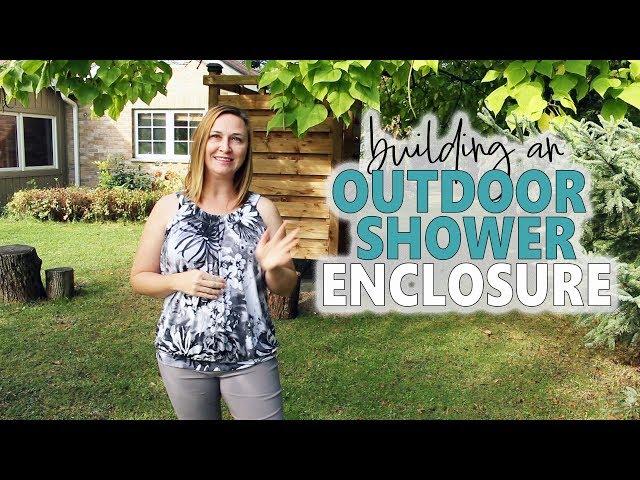 How we Built our DIY Outdoor Shower Enclosure: Graystone Beach Cottage