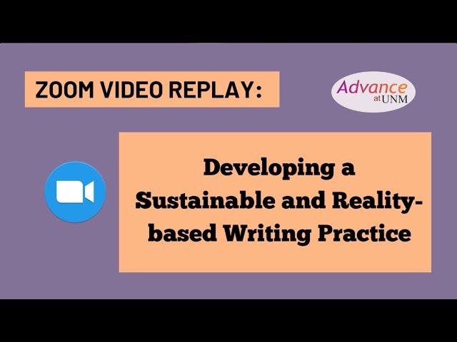 Developing a Sustainable and Reality-based Writing Practice