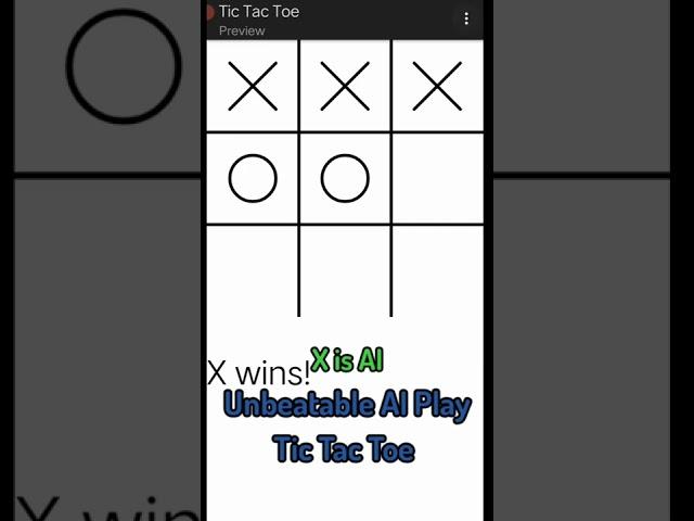 How to make tic tac toe game with minimax algorithm in javascript canvas #shorts #aaacoder