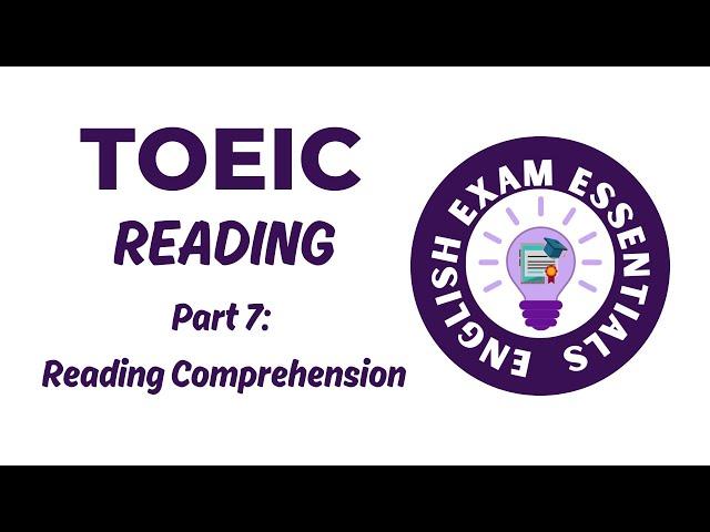 TOEIC Reading - Part 7: Reading Comprehension (3) #toeic #toeicreading