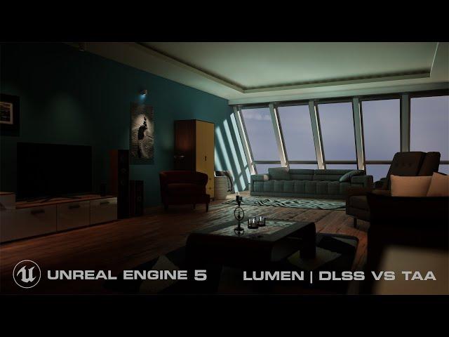 Unreal Engine 5 | Archviz Interior | Lumen + RT Shadows + DLSS (Quality) vs. TAA | RTX 2060