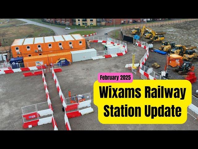 Wixams railway station update February 2025 - #Construction #Drone #Railway