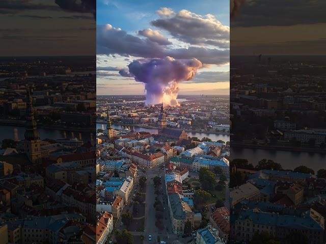 라트비아 리가에서 자기 폭풍 후 쓰나미 발생 / Tsunami Strikes Riga After Magnetic Storm #자연재해 #쓰나미 #리가