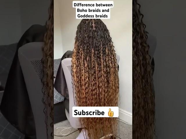 Boho braids vs Goddess braids