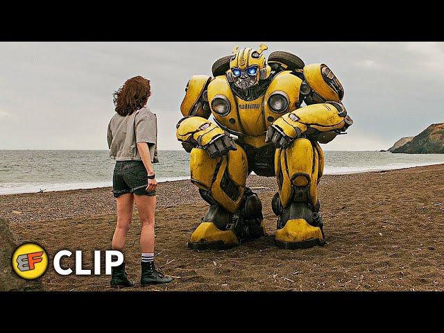 Charlie & Bumblebee - Beach Scene | Bumblebee (2018) Movie Clip HD 4K