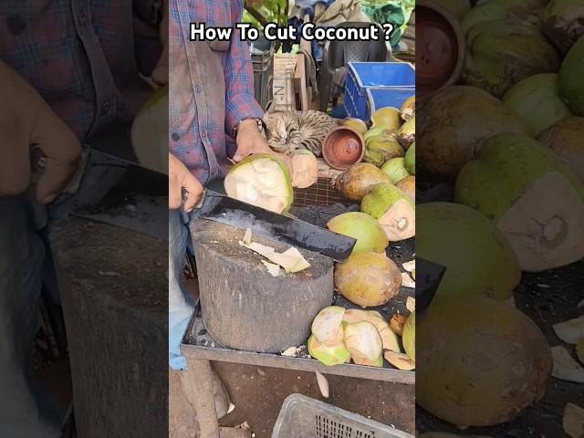 Coconut cutting skill, very fast just in 8 Seconds #coconut #coconutwater