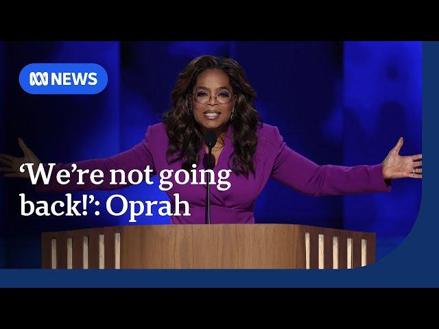 Oprah Winfrey says 'We're not going back!' during rousing speech at the DNC | ABC News