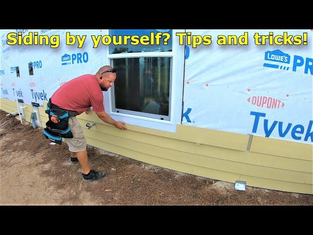 Installing fiber cement siding by yourself, tips for working alone! #455