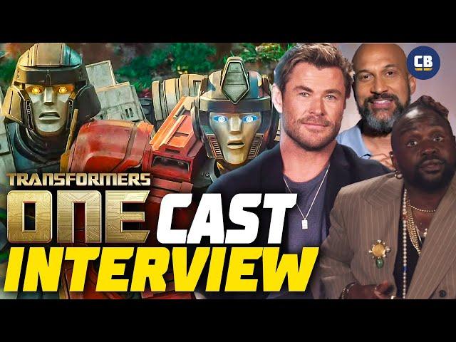 Chris Hemsworth Creates His Optimus Prime Voice! Transformers One Cast Interview!