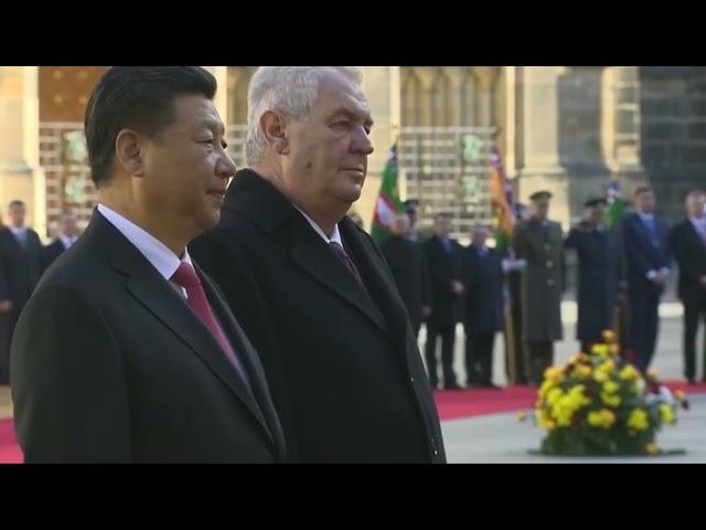 National Anthem of China | Chairman Xi Jinping State Visit to Czech 2016