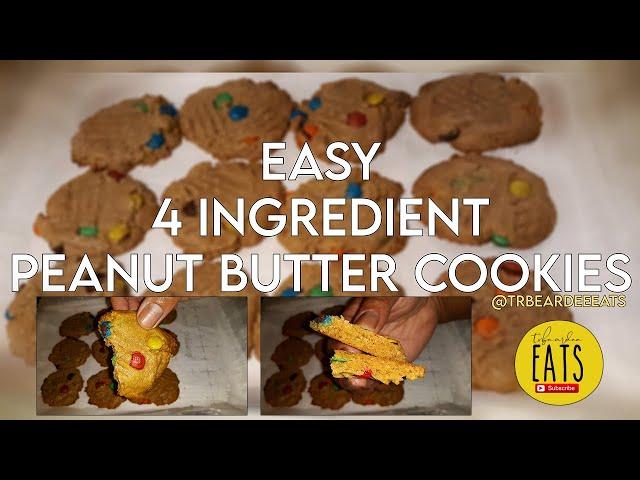 The EASIEST 4 Ingredient Peanut Butter Cookies You Will Ever Make!