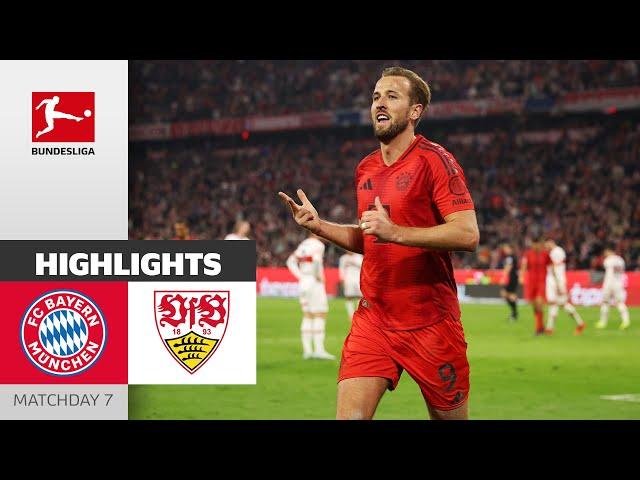 Kane. Kane. Kane. | FC Bayern München - VfB Stuttgart 4-0 | Highlights | MD 7 – Bundesliga 2024/25