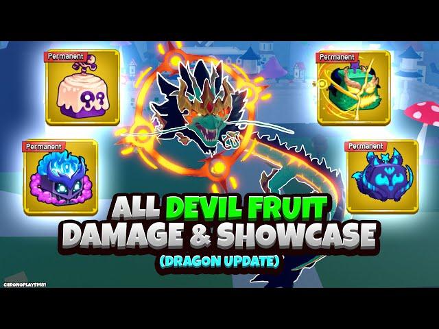 All Devil Fruit Damage and Showcase (Blox Fruits Dragon Update)