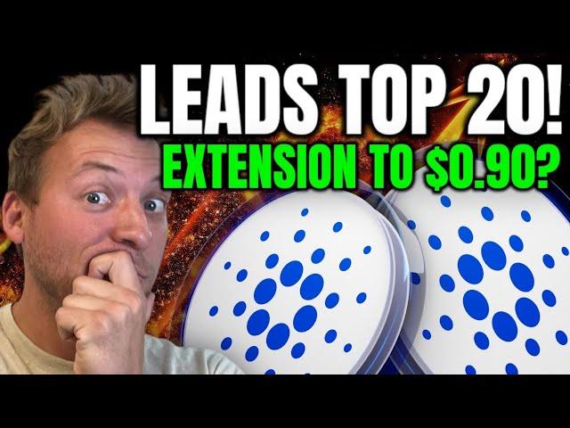CARDANO ADA - LEADS THE TOP 20 IN CRYPTO!!! EXTENSION TO $0.90 COMING?