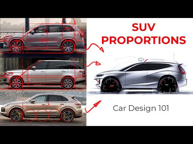 CAR DESIGN 101 - what is PROPORTIONS?! - SUV #cardesign #automotivedesign #carproportions