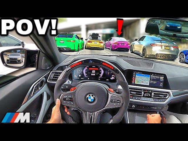 30 Minutes of Chasing BMW Drivers In A Straight Piped BMW M4 G82! ARRESTED [LOUD EXHAUST POV]