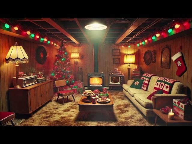 1970s Christmas Basement Ambience | Smokey, Nostalgic Holiday Charm with Retro Decor