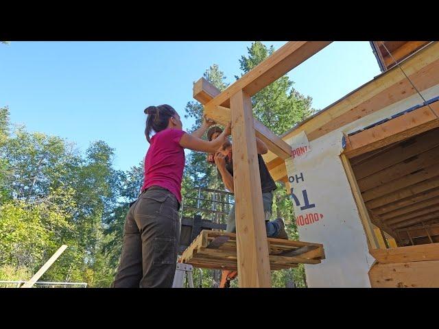 Timber Framing A Covered Porch | Powered By DJI Portable Power Station