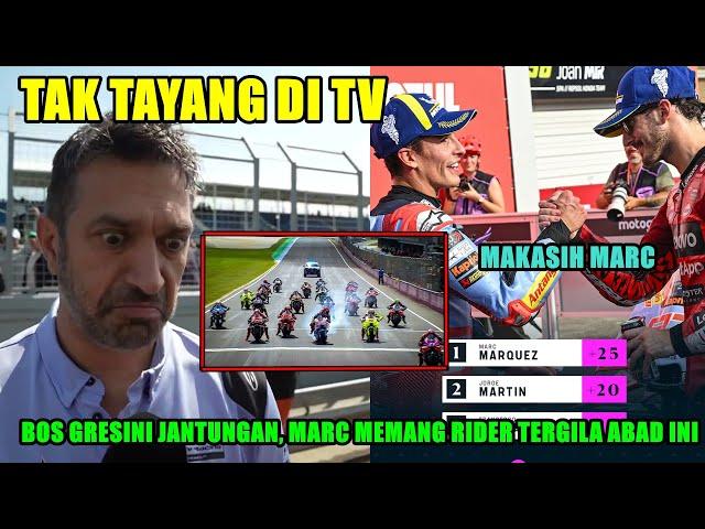 GILA, BERITA MOTOGP HARI INI, MINGGU 20 OKTOBER 2024, BOS MARQUEZ JANTUNGAN BAN SLIP MOTOGP 2024