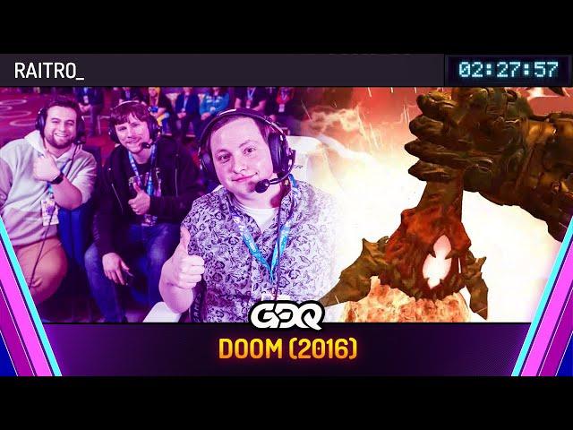 DOOM (2016) by Raitro_ in 2:27:57 - Awesome Games Done Quick 2024