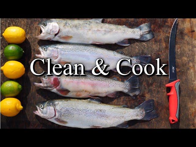 EASIEST WAY To Clean & Cook RAINBOW TROUT! (So Delicious! )